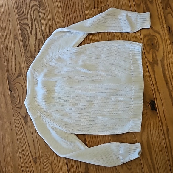 VINTAGE GIMBELS SWEATER 10 GIRLS CREAM BUTTON DOWN 100% acrylic made in Tawan - Picture 10 of 10